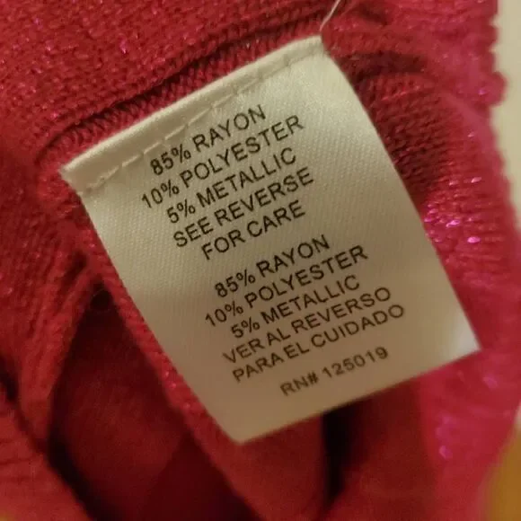 Joseph A. Sparkly Pink Stretchy Vintage Top M - Picture 9 of 11